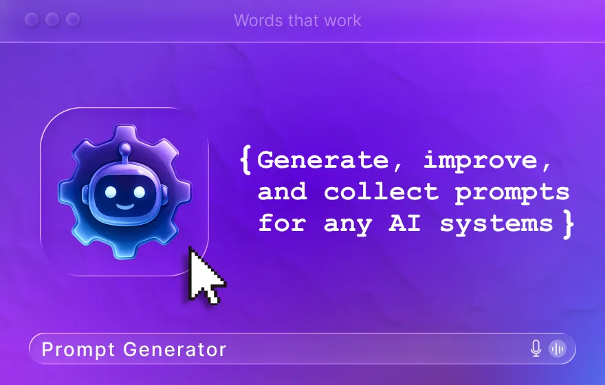 Prompt Generator for prompts, images, and AI workflows